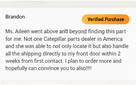 Verified customer feedback from Brandon in the United States