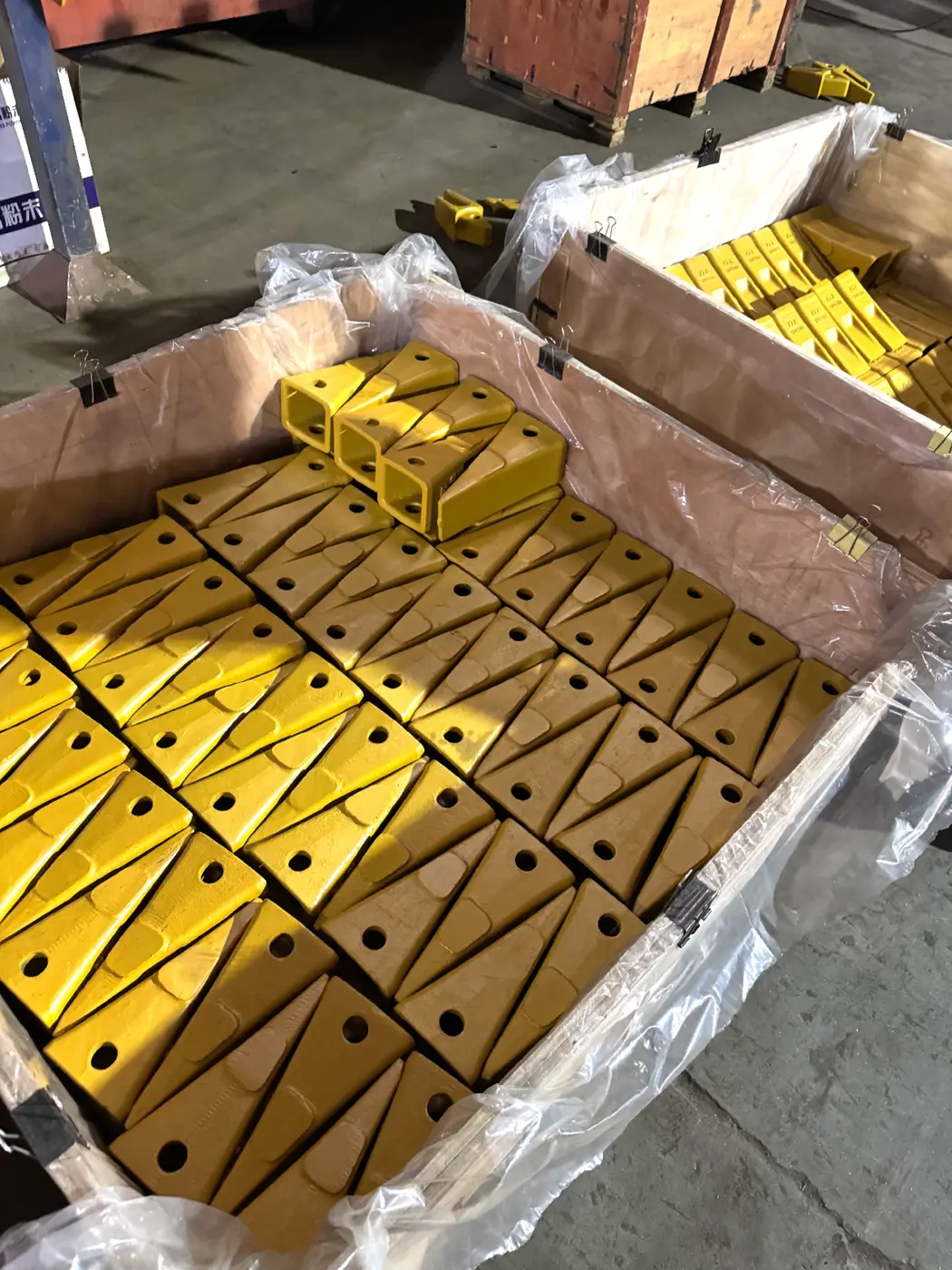 FLCM excavator wear parts prepared for an order