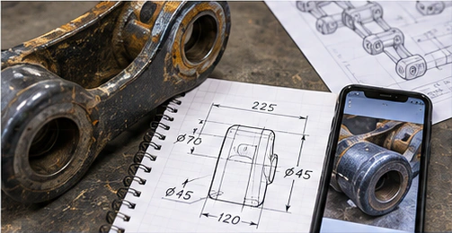 HOW TO IDENTIFY EXCAVATOR PARTS WITHOUT A PART NUMBER